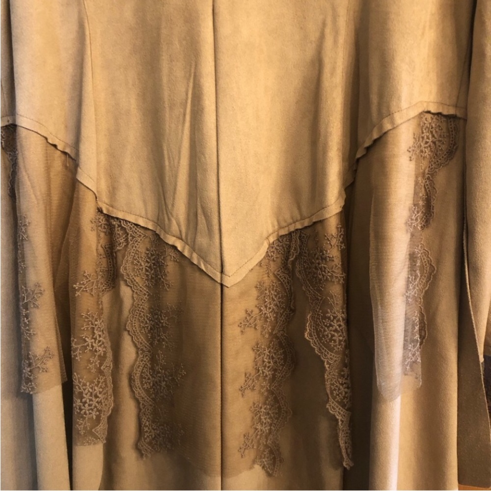 Cindy Oh Faux Suede and Lace Jacket Size XL - Picture 9 of 12